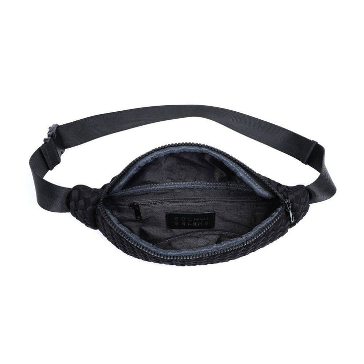 Sol and Selene Aim High  Woven Neoprene Belt Bag: Black