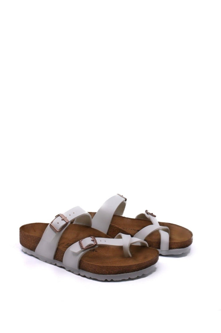 Birkenstock Mayari White Birko-Flor - Dear Lucy