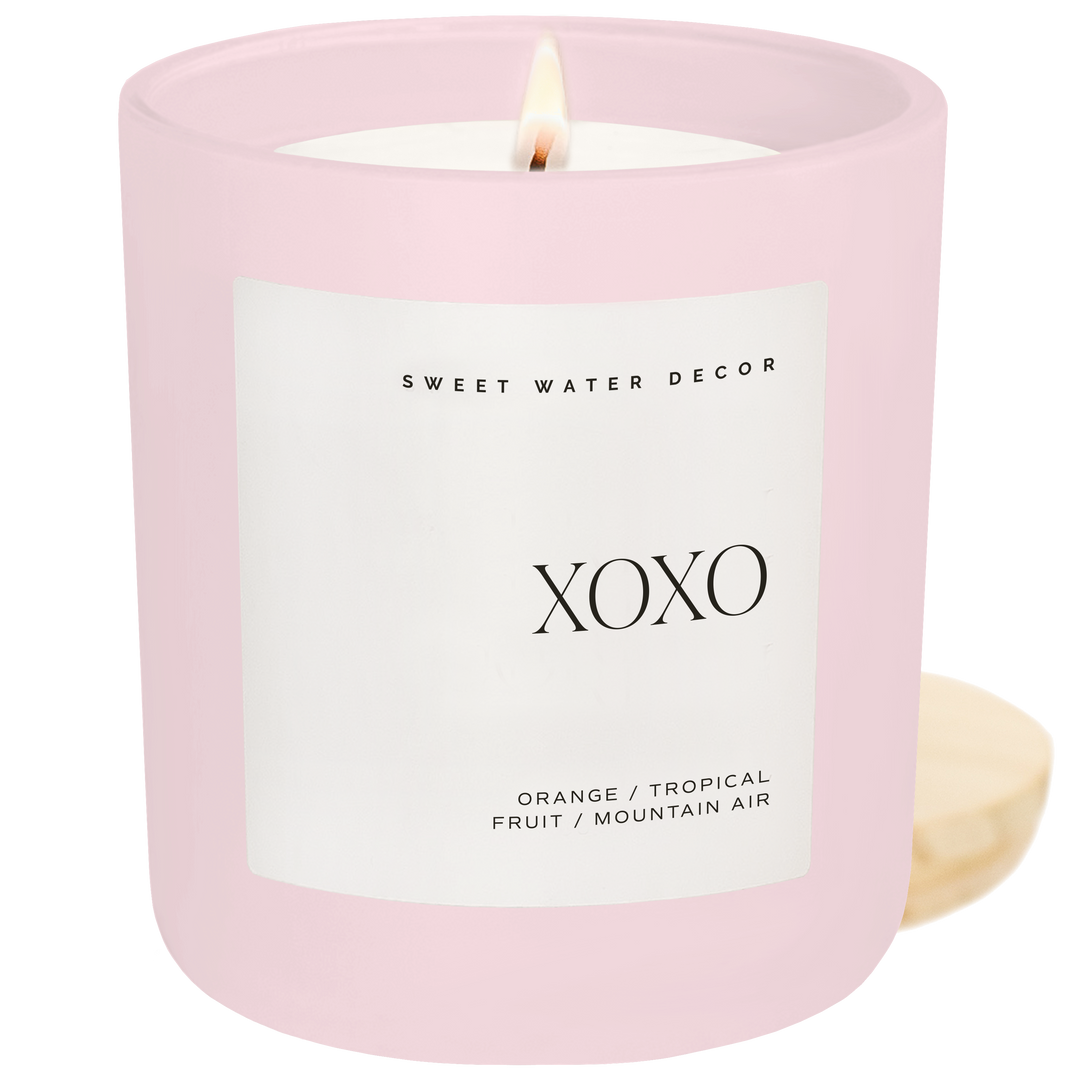 XOXO 15 oz Soy Candle, Matte Jar - Valentine's Day