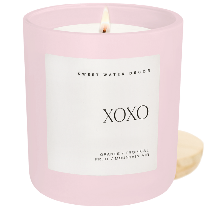 XOXO 15 oz Soy Candle, Matte Jar - Valentine's Day