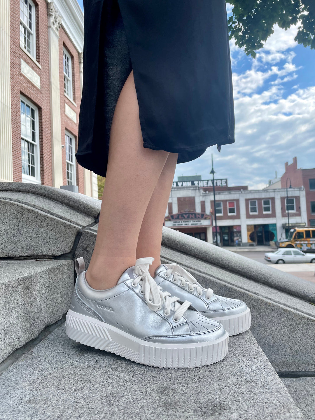 Sorel ONA Ave Low Sneaker Pure Silver/Sea Salt