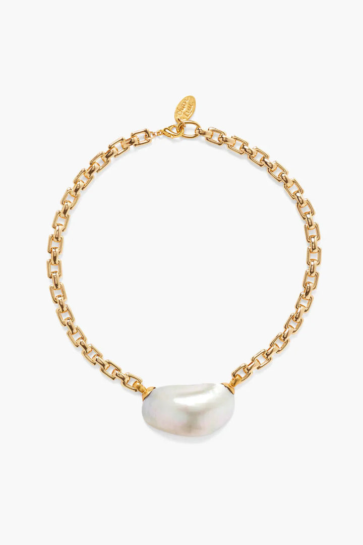 Chan Luu Martine Necklace Grey Pearl