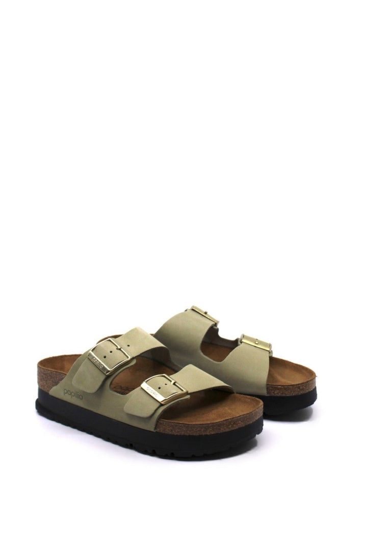 Birkenstock Arizona Platform Eucaptus Narrow - Dear Lucy