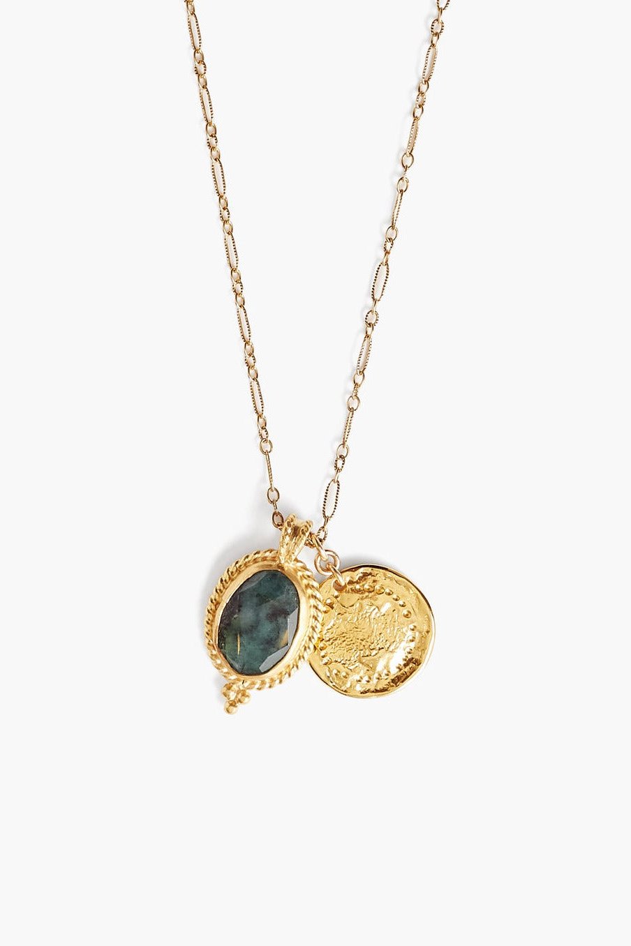 Chan Luu Emerald Bezel Wrapped Necklace - Whim BTQ