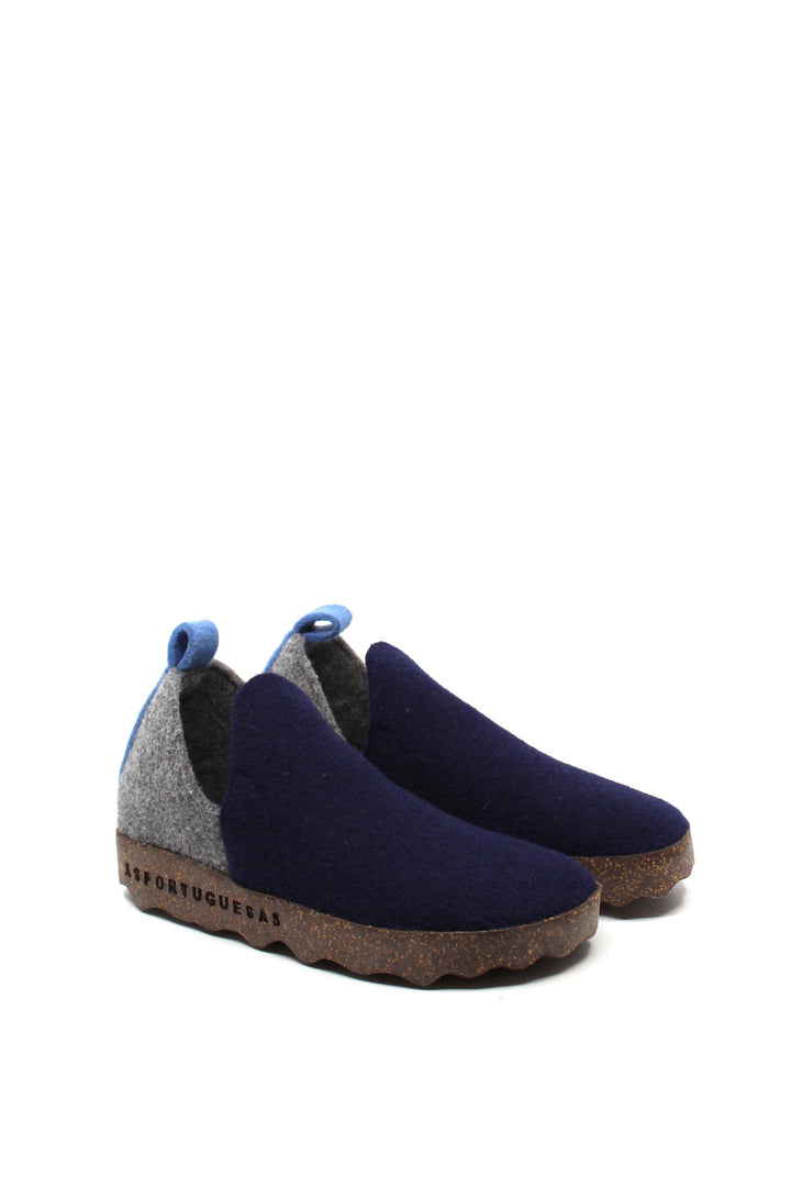 Asportuguesas City Tweed/Felt Combo Blue/Concrete - Dear Lucy