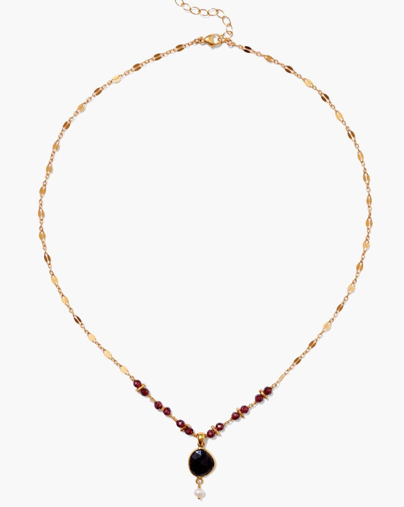 Chan Luu Garnet and Pearl Penina Pendant Necklace Dear Lucy